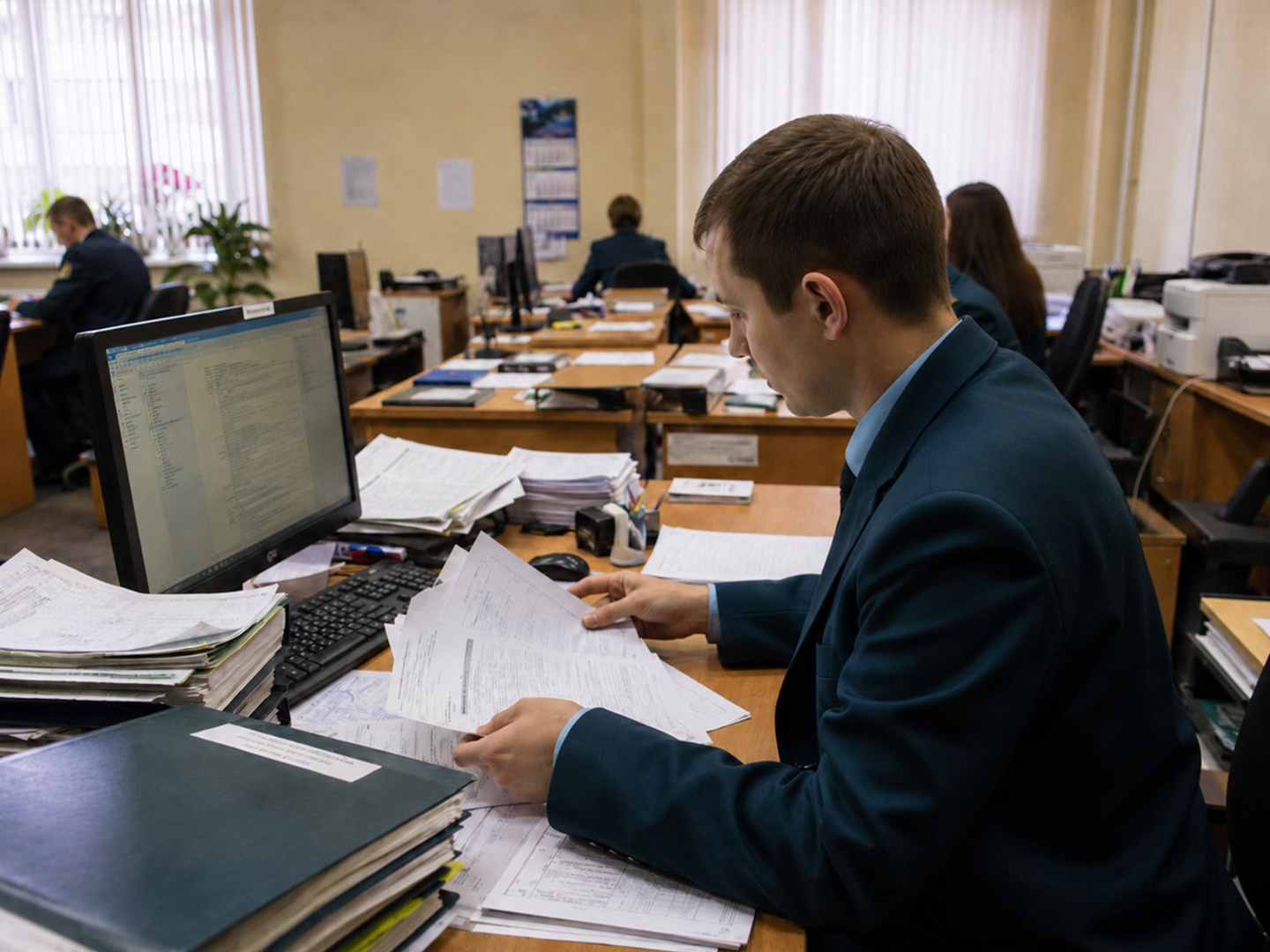 Специалист проверяет документы по ранее выпущенной поставке после запроса таможни по старой декларации